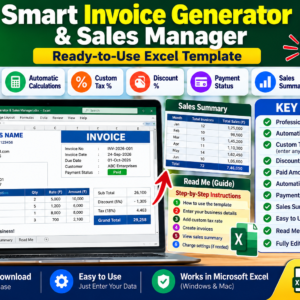 Smart Invoice Generator & Sales Manager – Excel